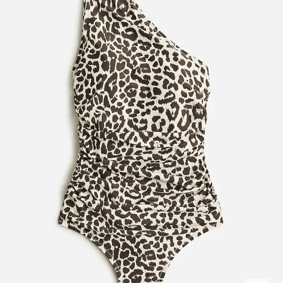 J. Crew Size 0 Ruched One Shoulder One Piece Swimsuit - Picture 5 of 7